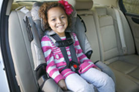 Child in safety seat