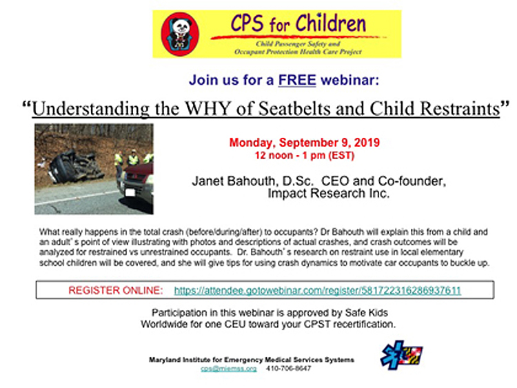 Child Passenger Safety Occupant Protection Health Care Project