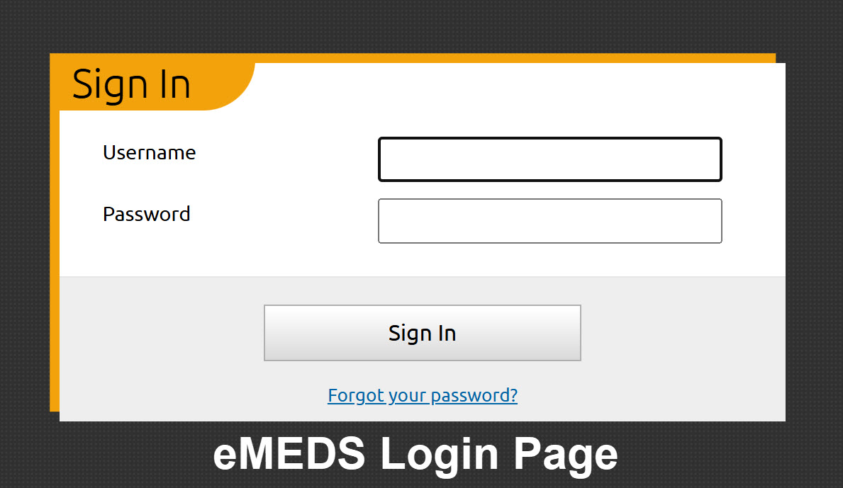 eMEDS Login Page